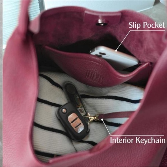 Hobo Bags Soft Vegan Leather Burgundy - Picture 6 of 7